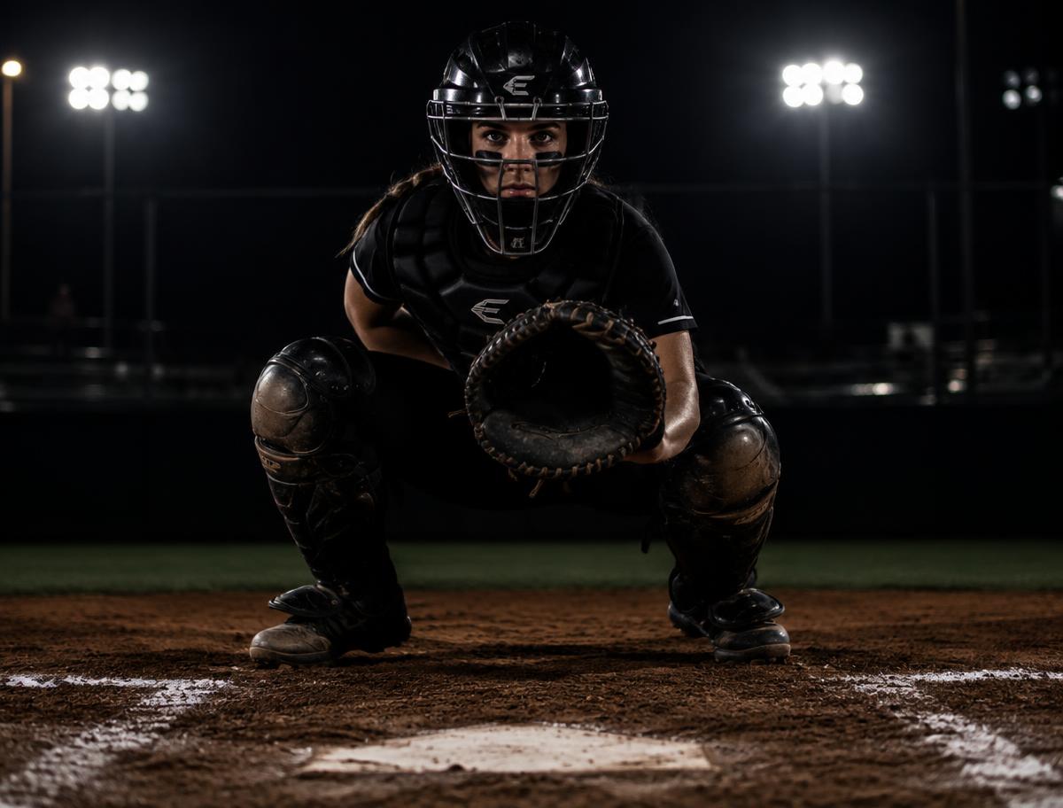 Catcher in stance